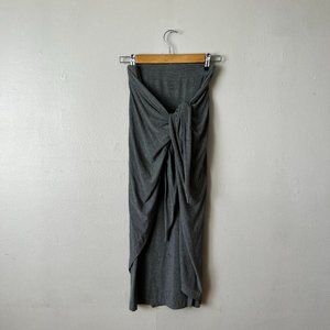 Jersey Midi Skirt with Wrap Feature